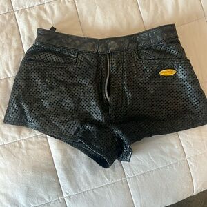 Genuine leather Harley Davidson mini shorts